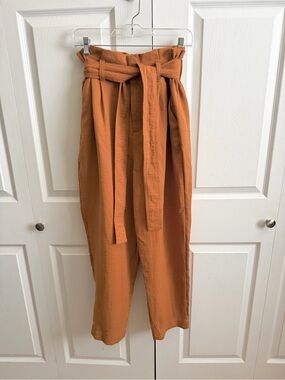 a new day Rust Paperbag Waist Wide Leg Pants